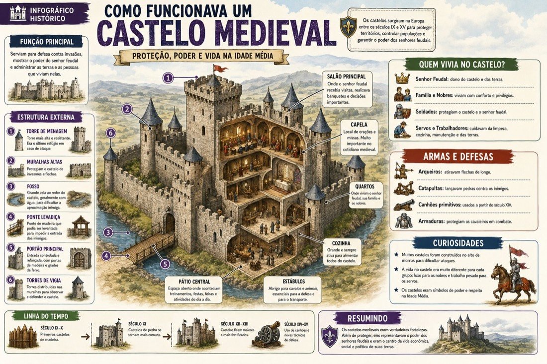 Amostra do material: Como funcionava um castelo medieval