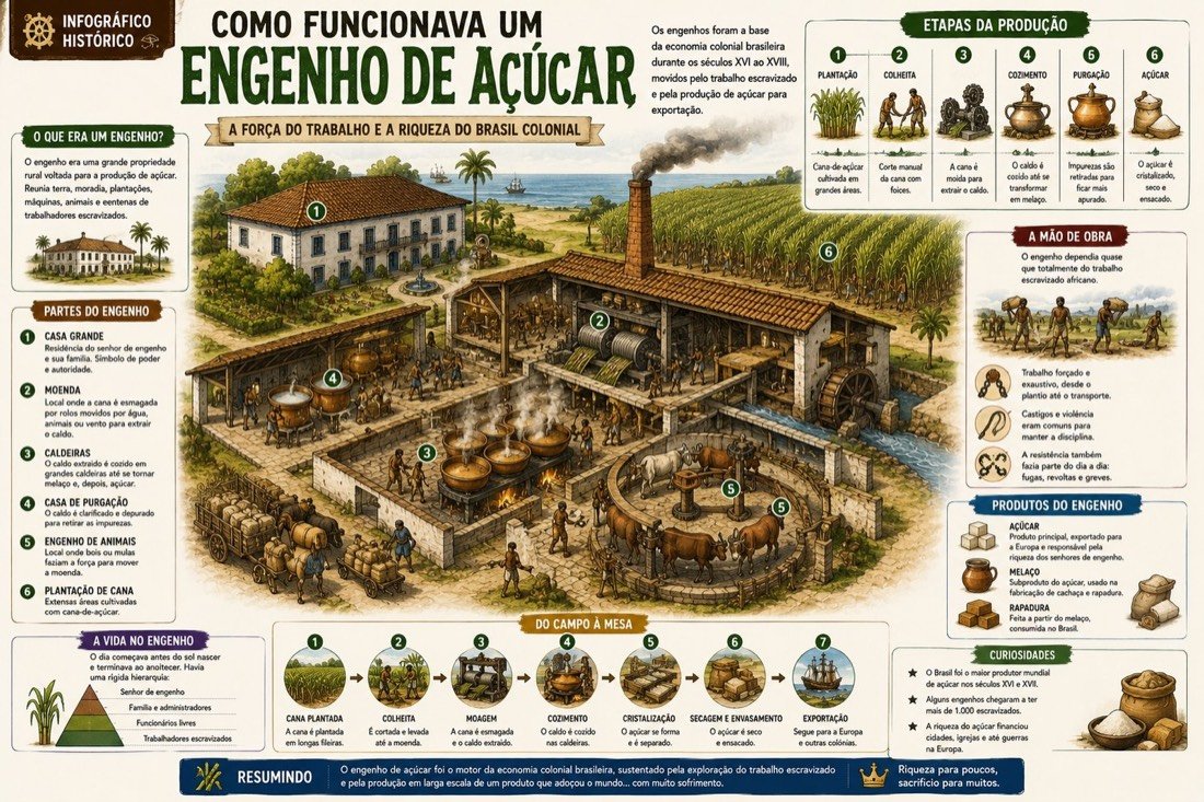 Amostra do material: Como funcionava um engenho de açúcar