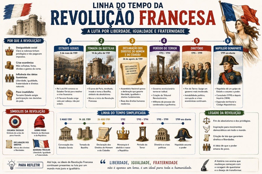 Amostra do material: Linha do tempo da Revolução Francesa