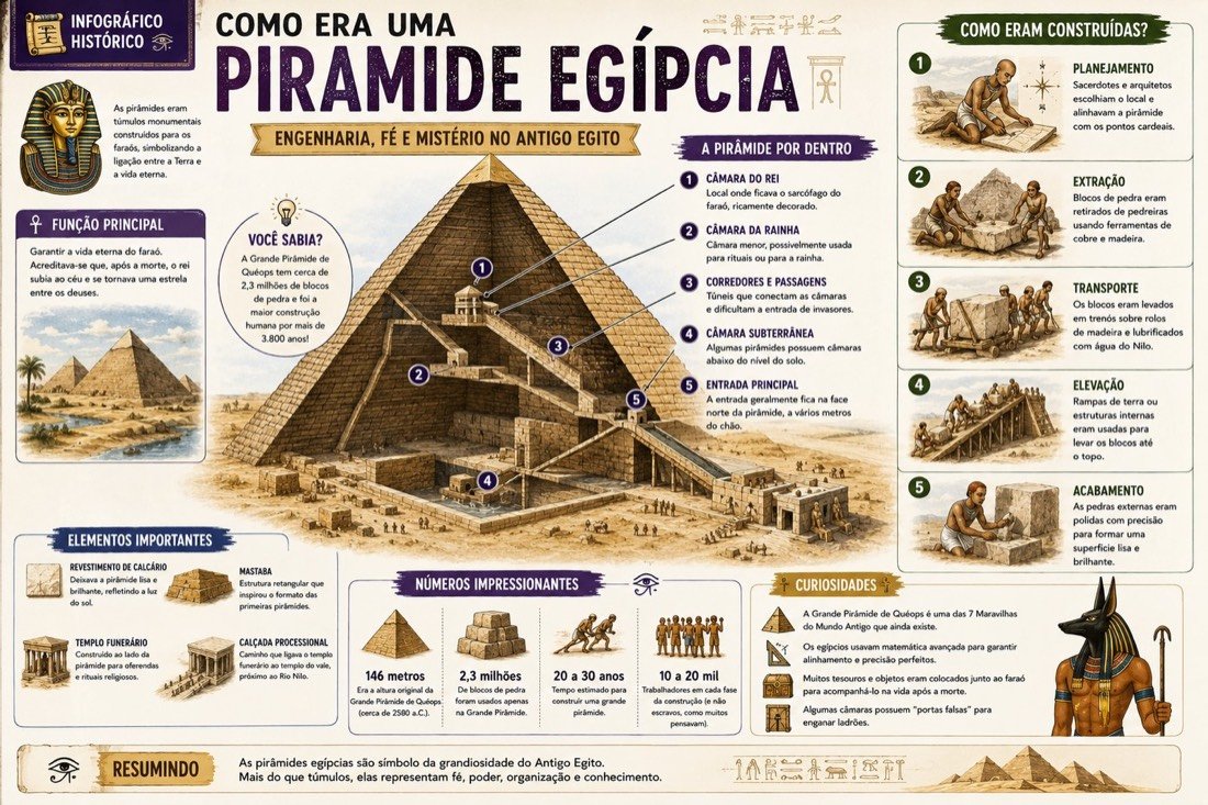 Amostra do material: Como era uma pirâmide egípcia